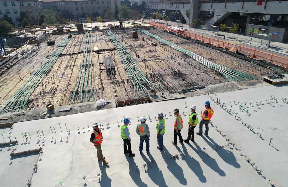 Construction crew on a job site